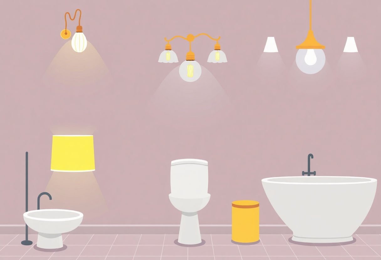 Differenti tipi di lampade per il bagno
